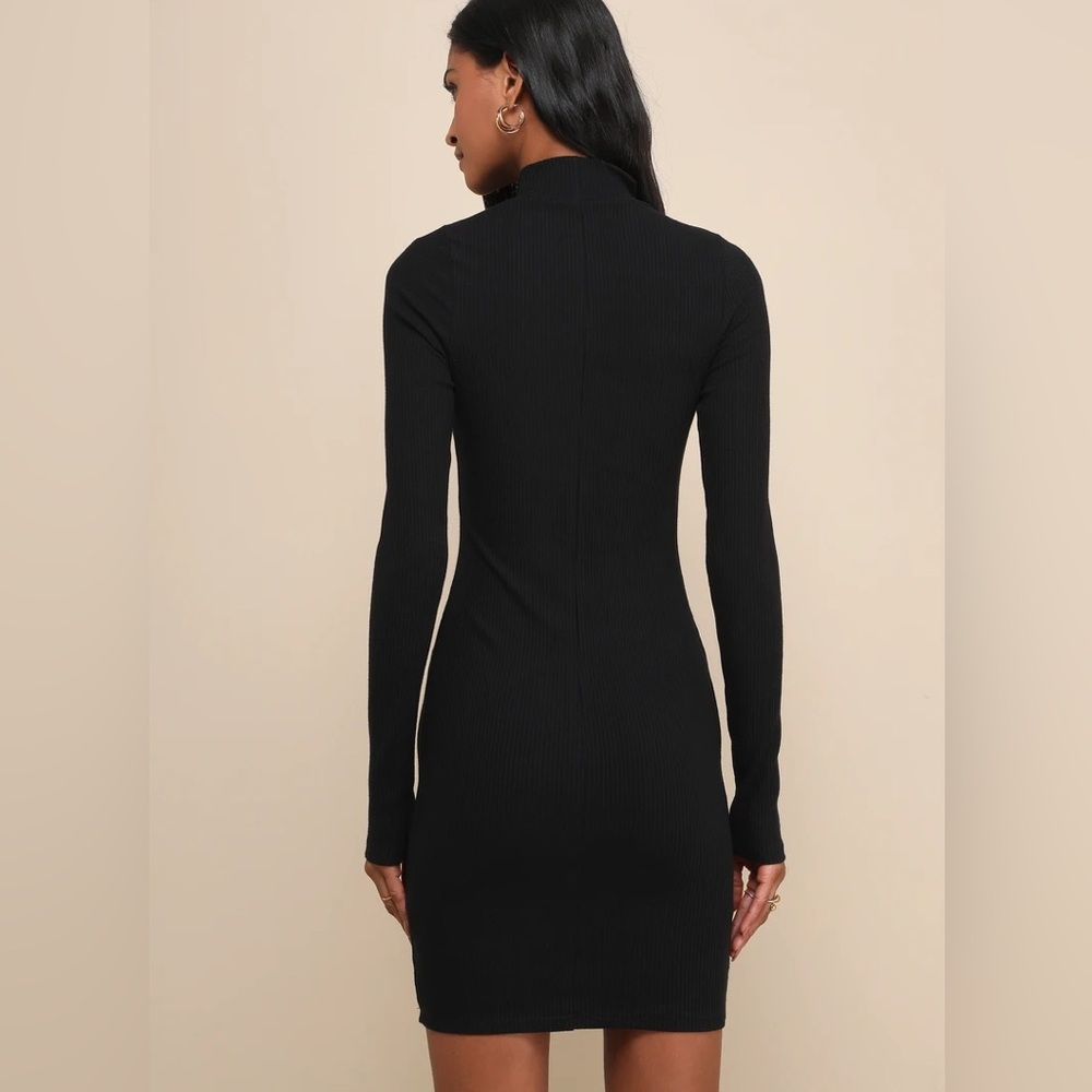 Lulus Ribbed long sleeve dress - Picture 2 of 4
